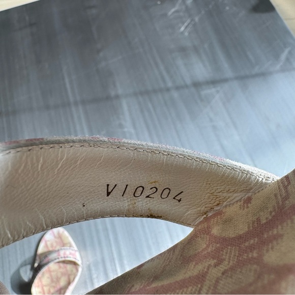 Dior Vintage Oblique Bow Tie Heels Pink 36 - Picture 6 of 7